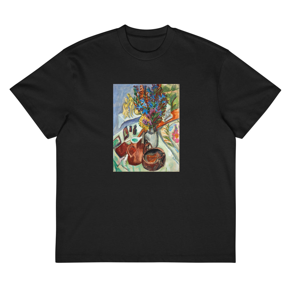 Black T-shirt Still Life With Jug And African Bowl Signature