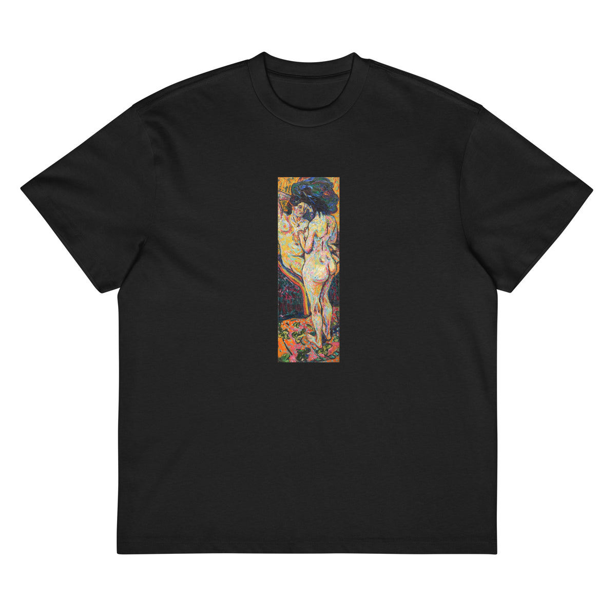 Black T-shirt Two Nudes Obverse Signature