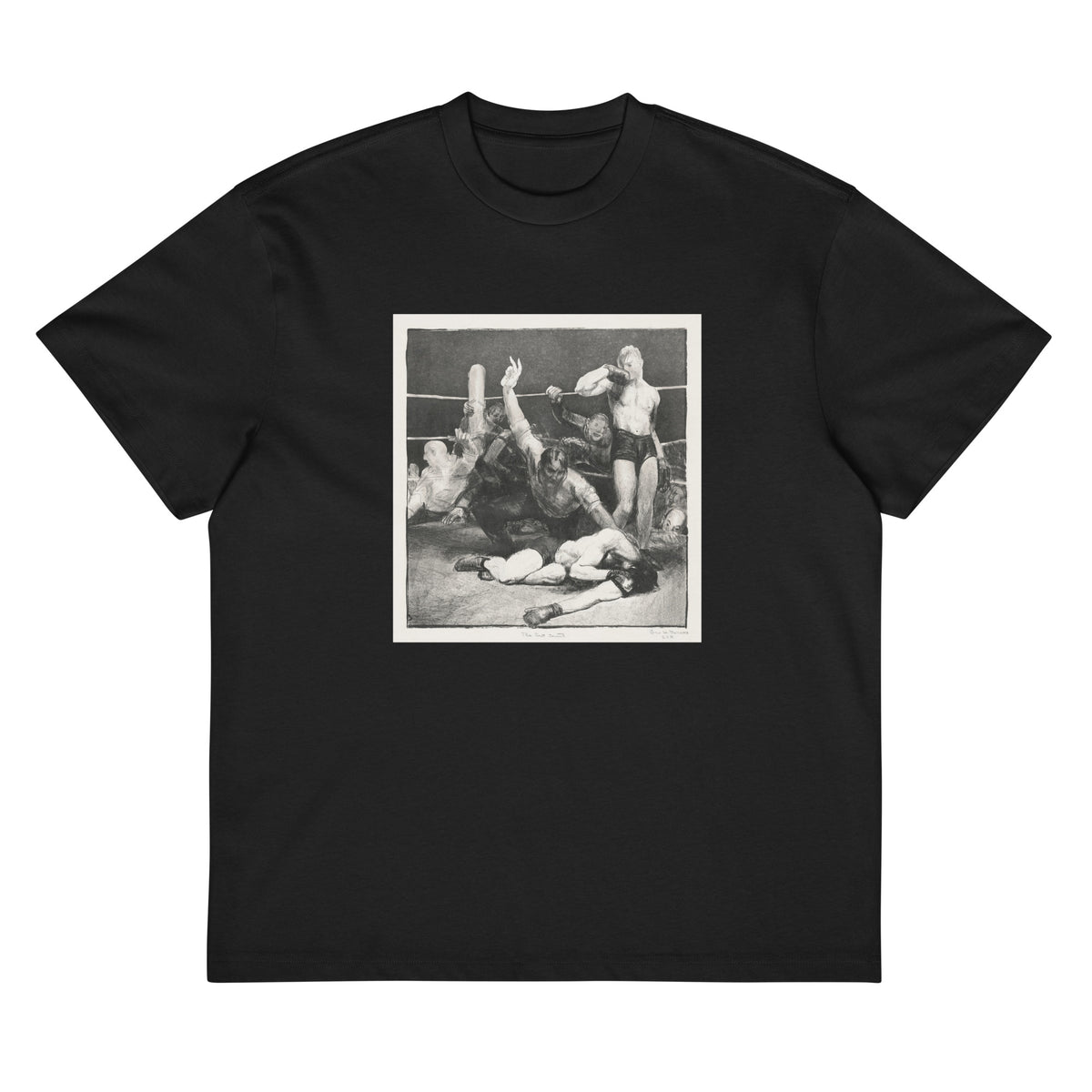 Black T-shirt The Last Count Print Signature