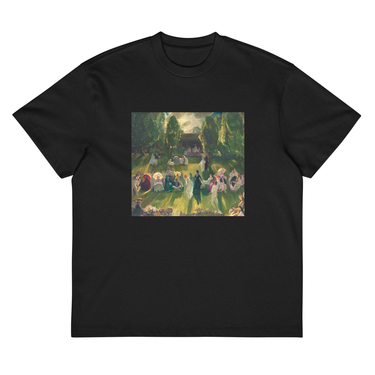 Black T-shirt Tennis At Newport Print Signature