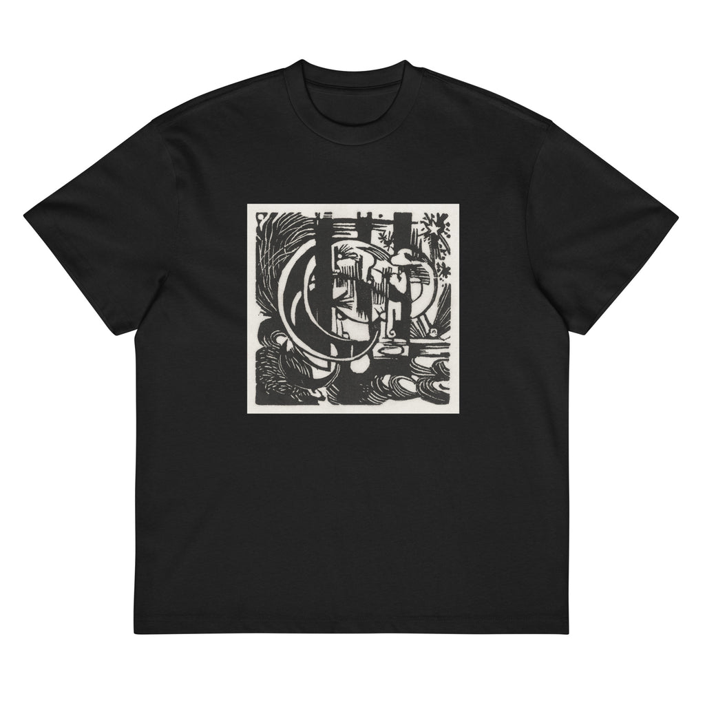 Black T-shirt Lizards Print Signature