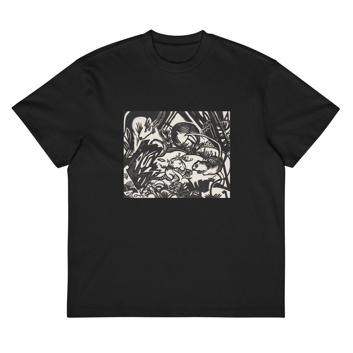 Black T-shirt From The Animal Legend Genius Print Signature