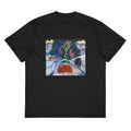 Black T-shirt Bison In Winter Red Bison Signature