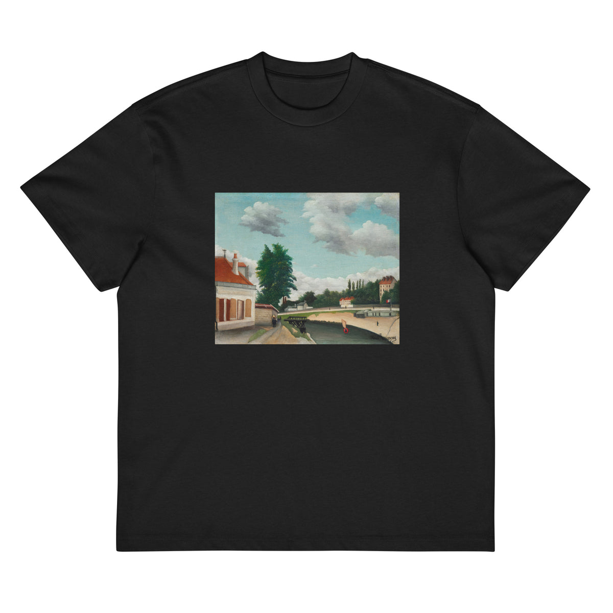 Black T-shirt Outskirts Of Paris Signature