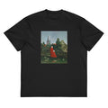 Black T-shirt Portrait Of A Woman In A Landscape Portrait De Femme Dans Un Paysage Signature