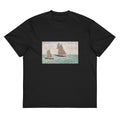 Black T-shirt Two Sailboats At Grandcamp Deux Voiliers A Grandcamp Signature
