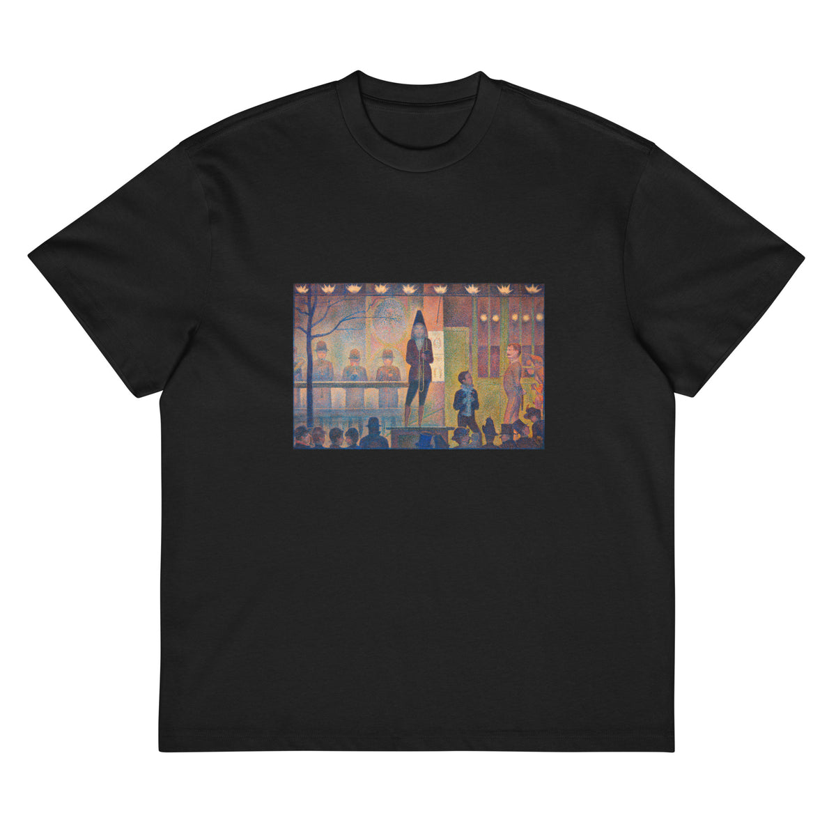 Black T-shirt Georges Seurat Circus Sideshow Signature