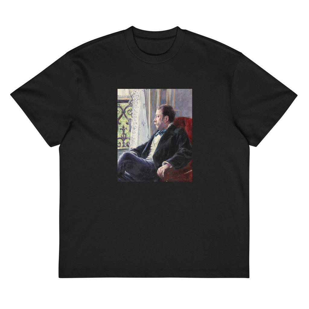 Black T-shirt Portrait Of A Man Signature