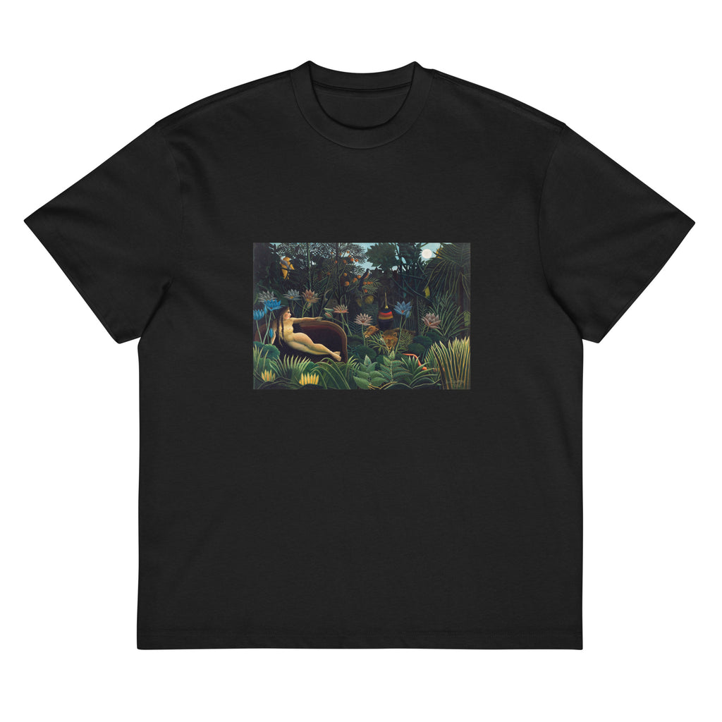 Black T-shirt Henri Rousseau The Dream Famous Painting Signature