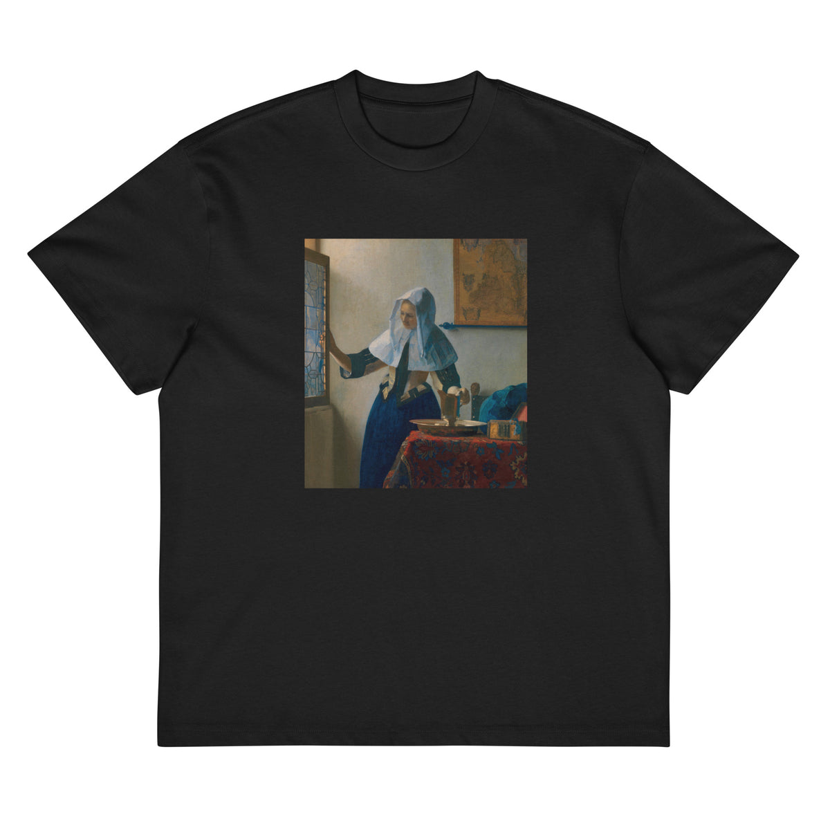 Black T-shirt Young Woman With A Water Pitcher Signature