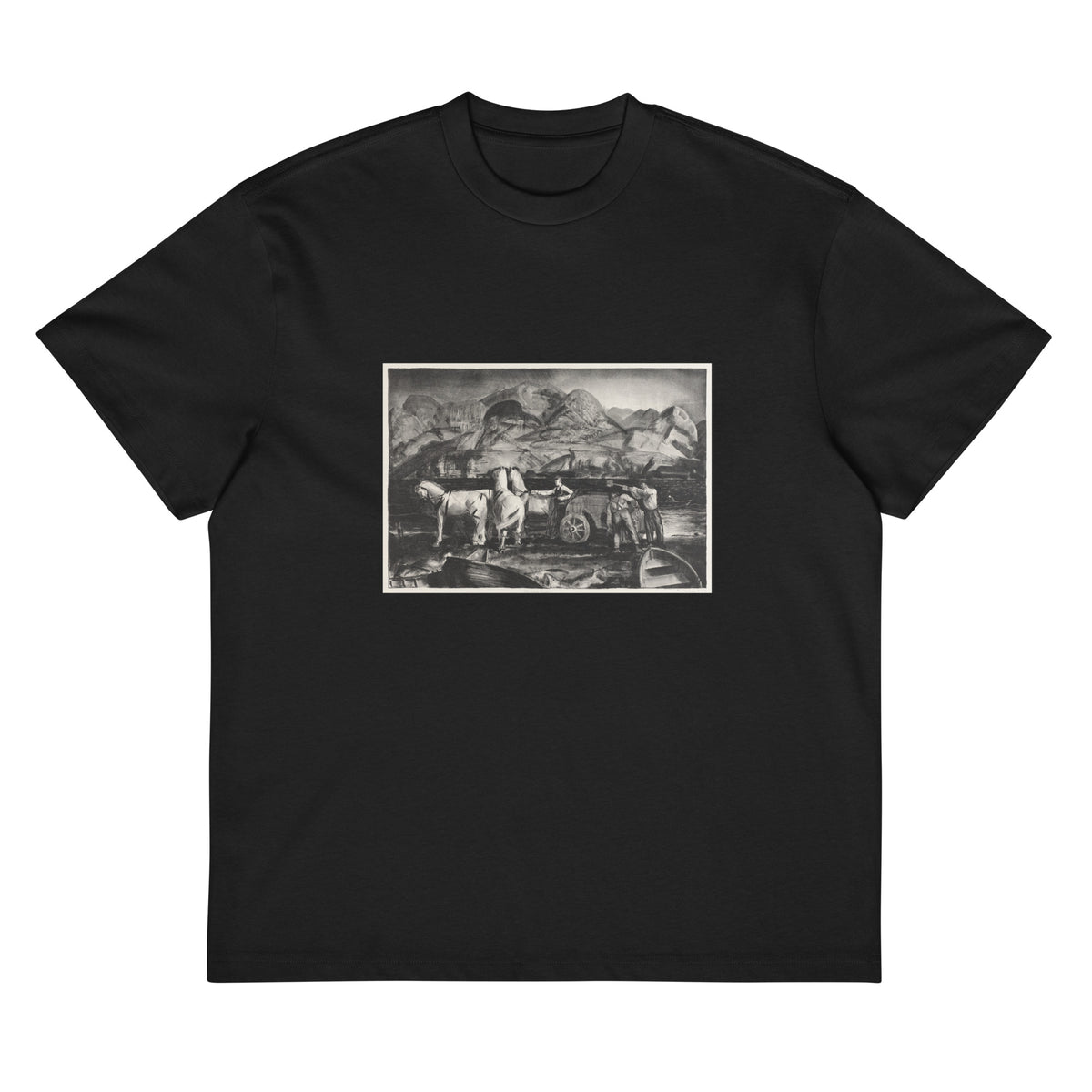 Black T-shirt The Sand Team Print Signature