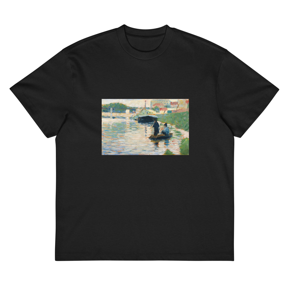 Black T-shirt View Of The Seine Signature
