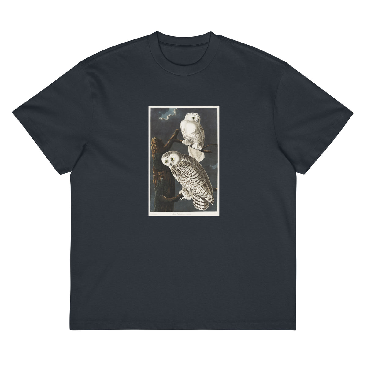 Navy T-shirt Snowy Owl Signature