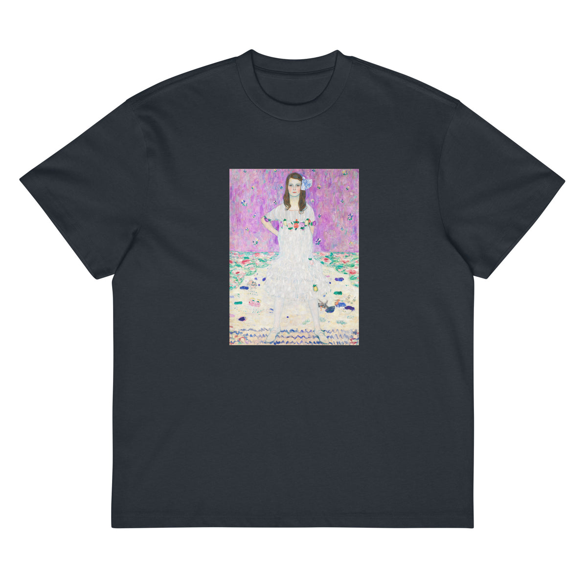 Navy T-shirt Gustav Klimt S Mada Primavesi Famous Artwork Signature