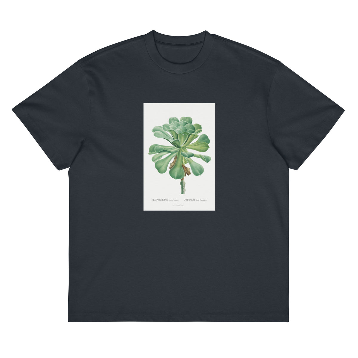 Navy T-shirt Sempervivum Canariense Image Signature
