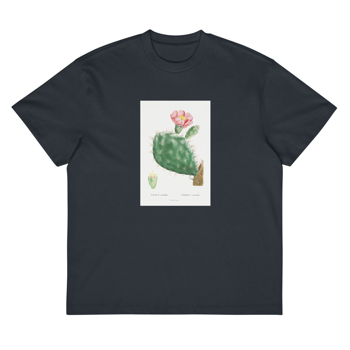 Navy T-shirt Cactus Cochenillifer Image Signature
