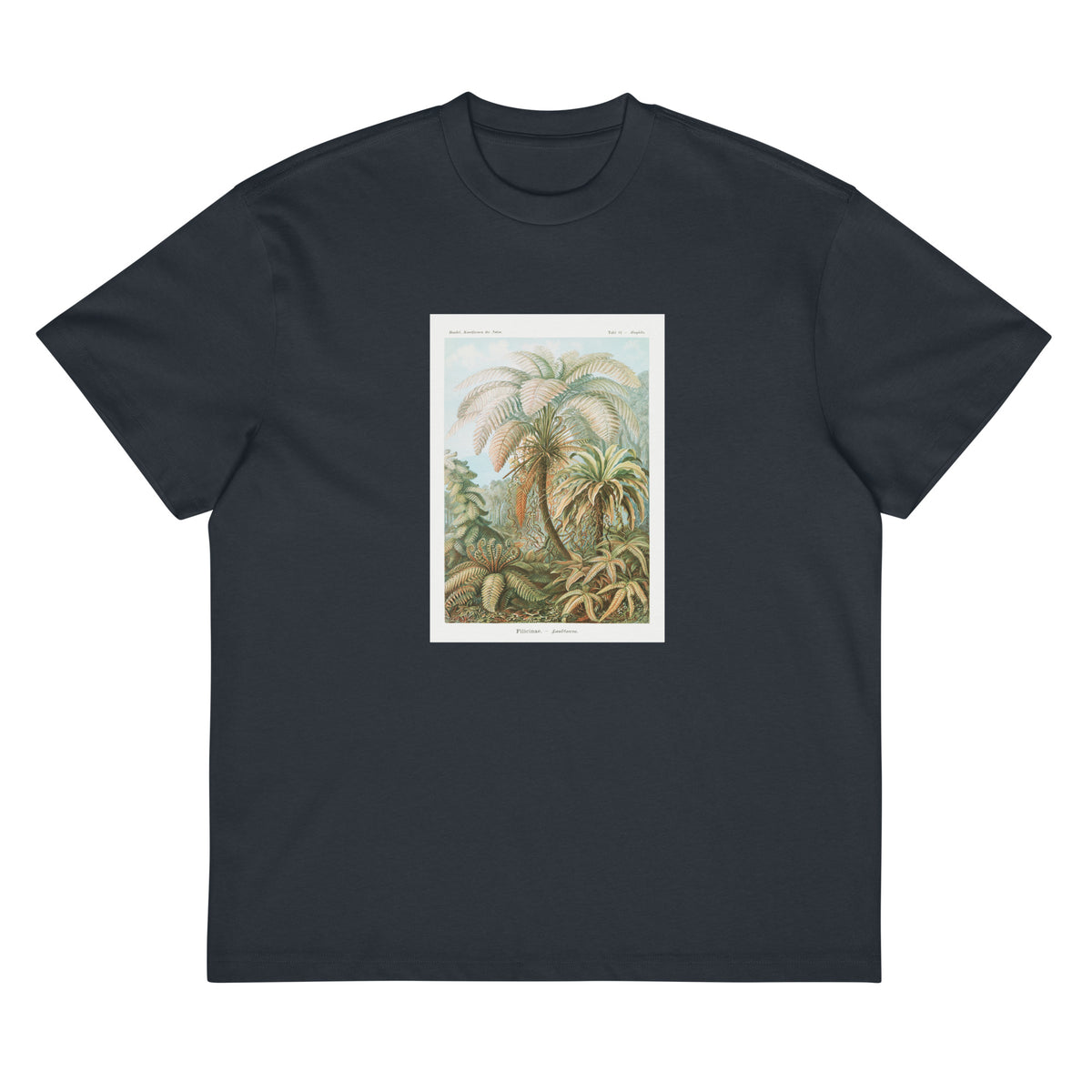 Navy T-shirt Filicinae Laubfarne Signature