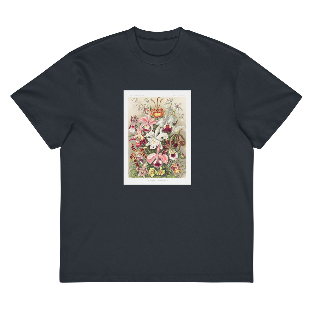 Navy T-shirt Orchideae Denusblumen A Giltsch Gem Signature