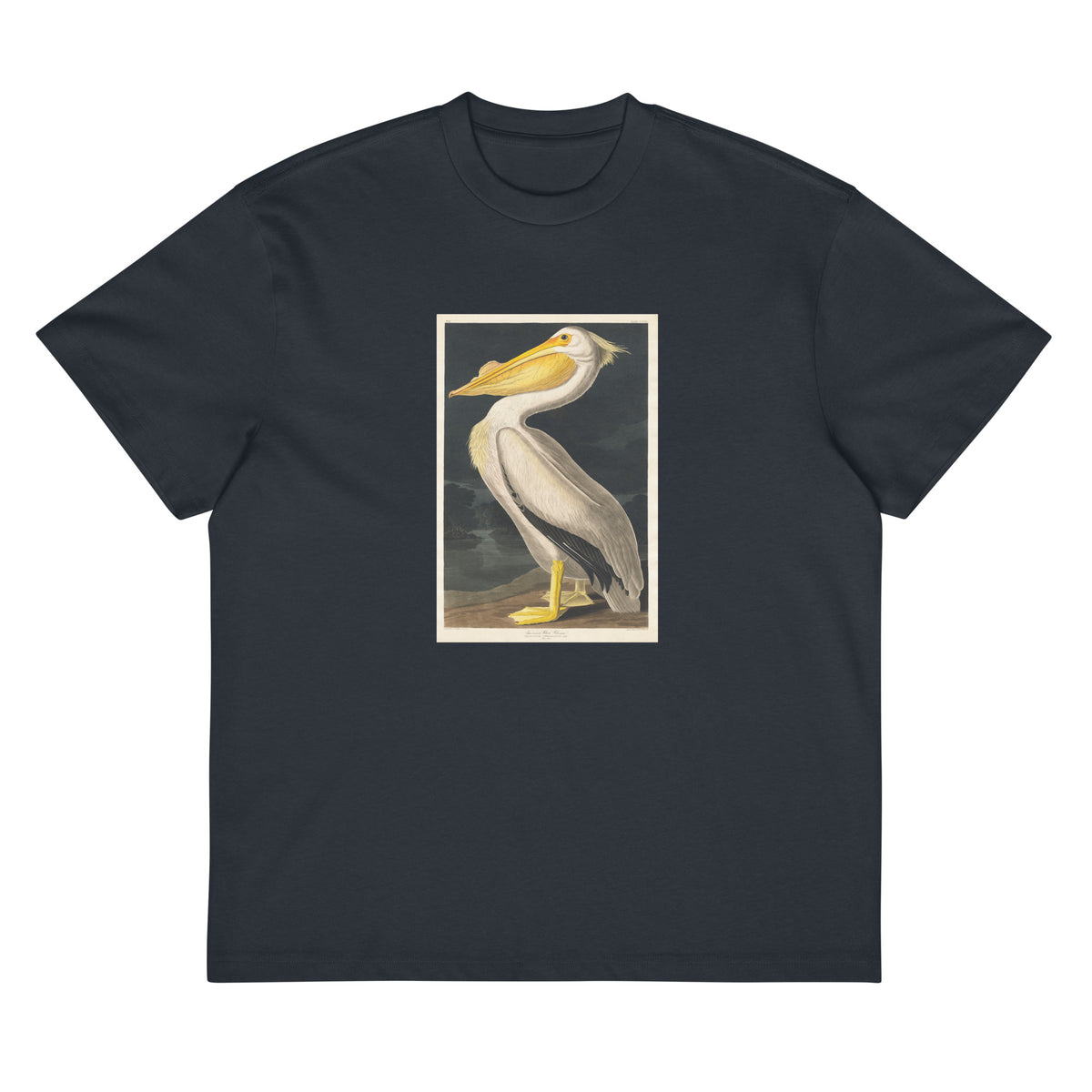 Navy T-shirt American White Pelican Signature