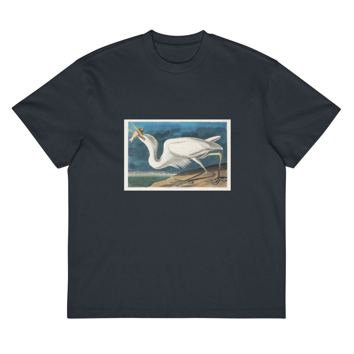 Navy T-shirt Great White Heron Signature
