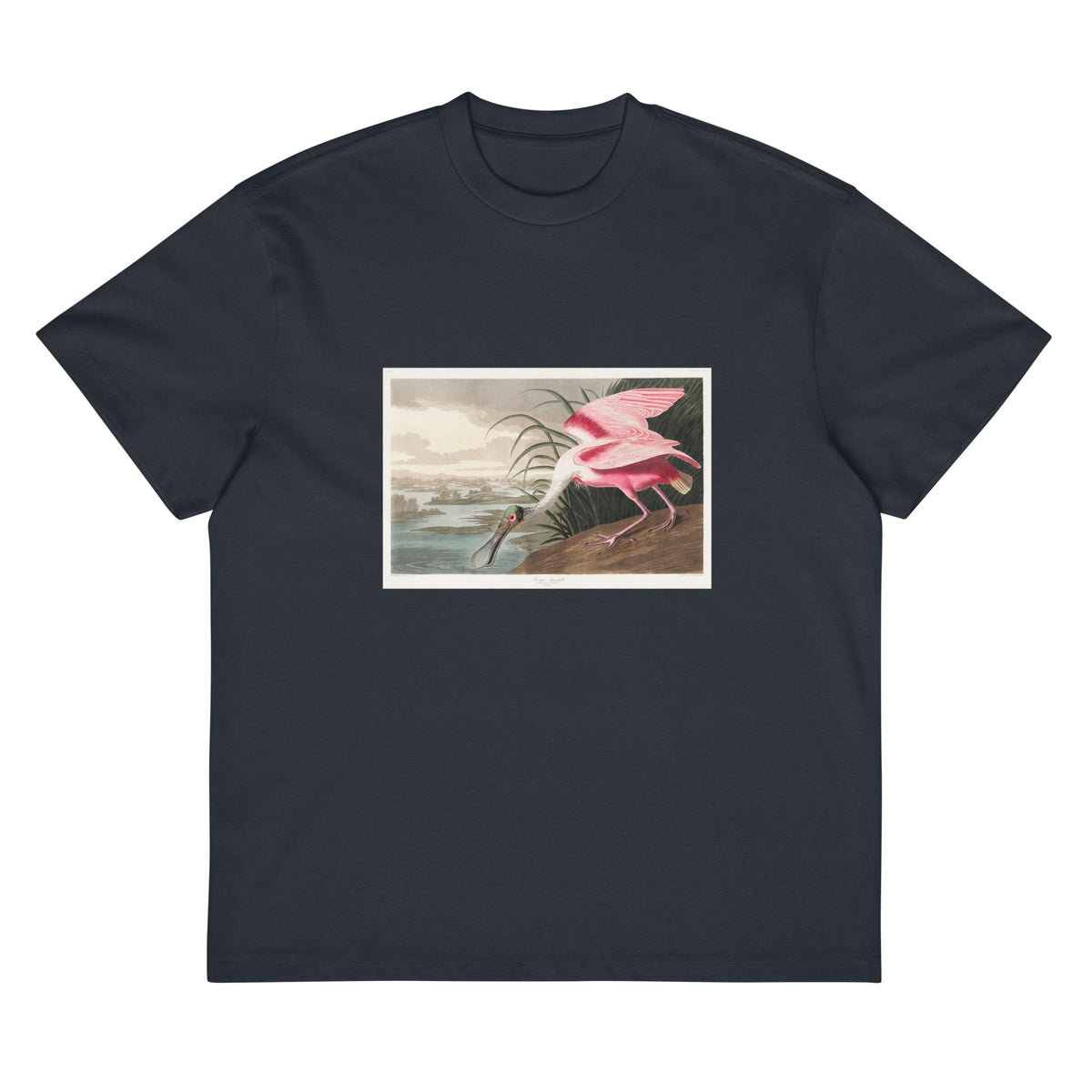 Navy T-shirt Roseate Spoonbill Signature