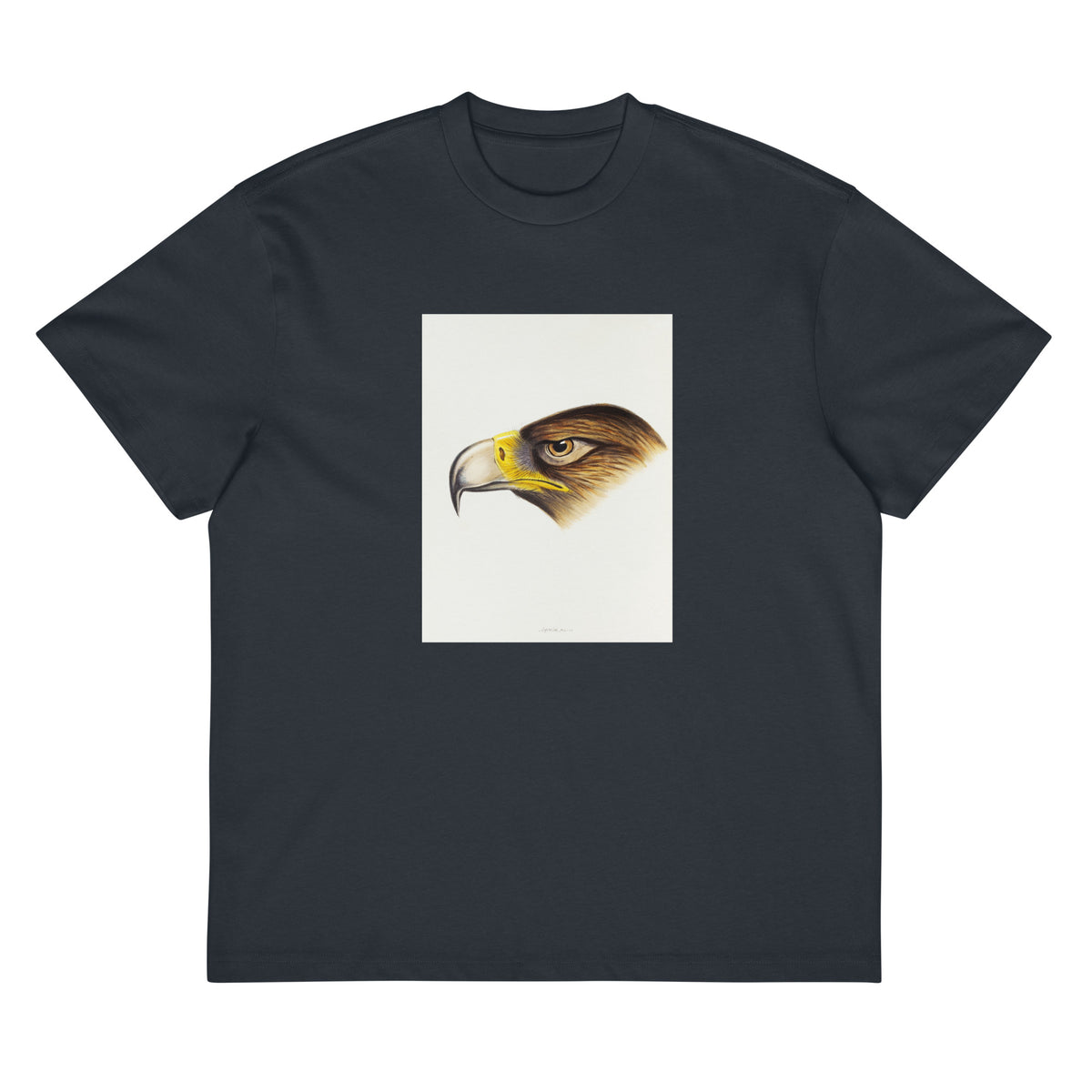 Navy T-shirt Wedge-Tailed Eagle Aquila Fucosa Illustrated Signature