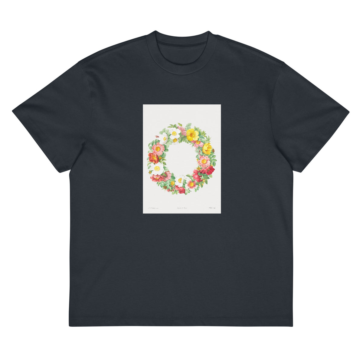 Navy T-shirt Roses Signature