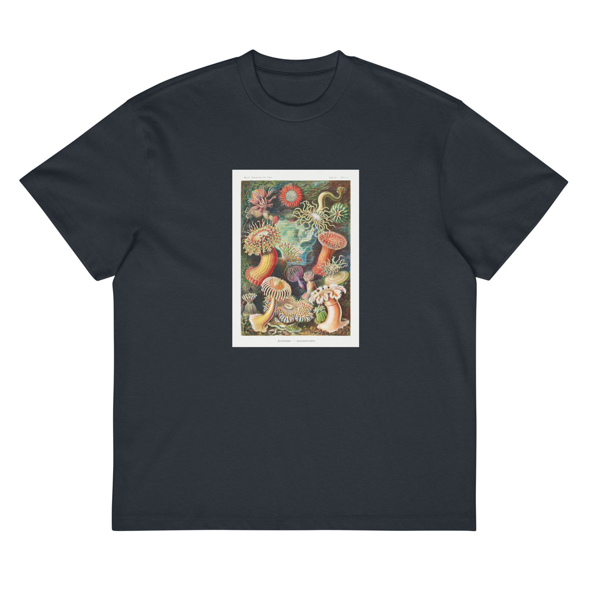 Navy T-shirt Actiniae Seeanemonen Signature