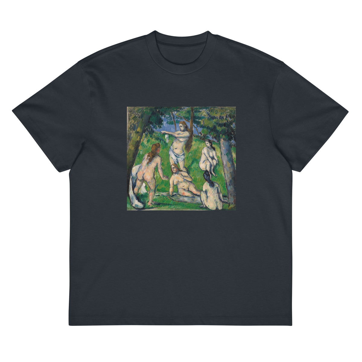 Navy T-shirt Five Bathers Cinq Baigneuses Signature