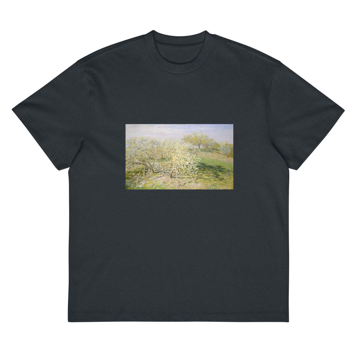 Navy T-shirt Spring Fruit Trees In Bloom Signature