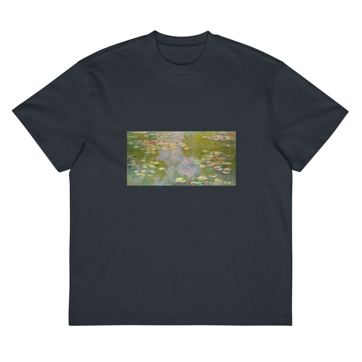 Navy T-shirt Water Lilies Signature
