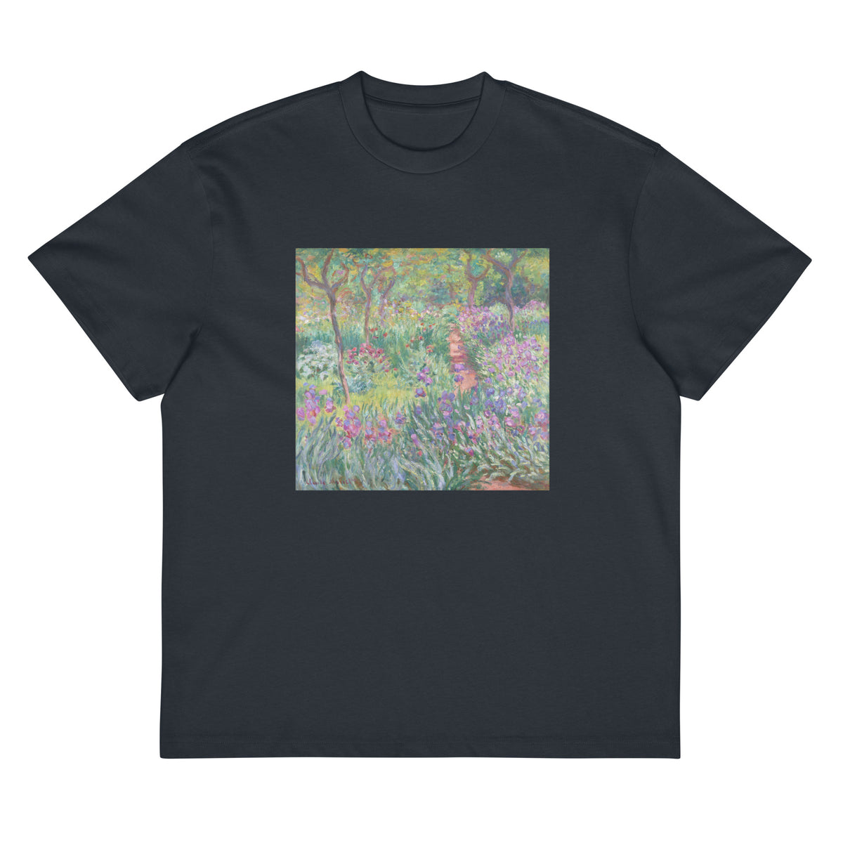 Navy T-shirt The Artist Garden In Giverny Signature