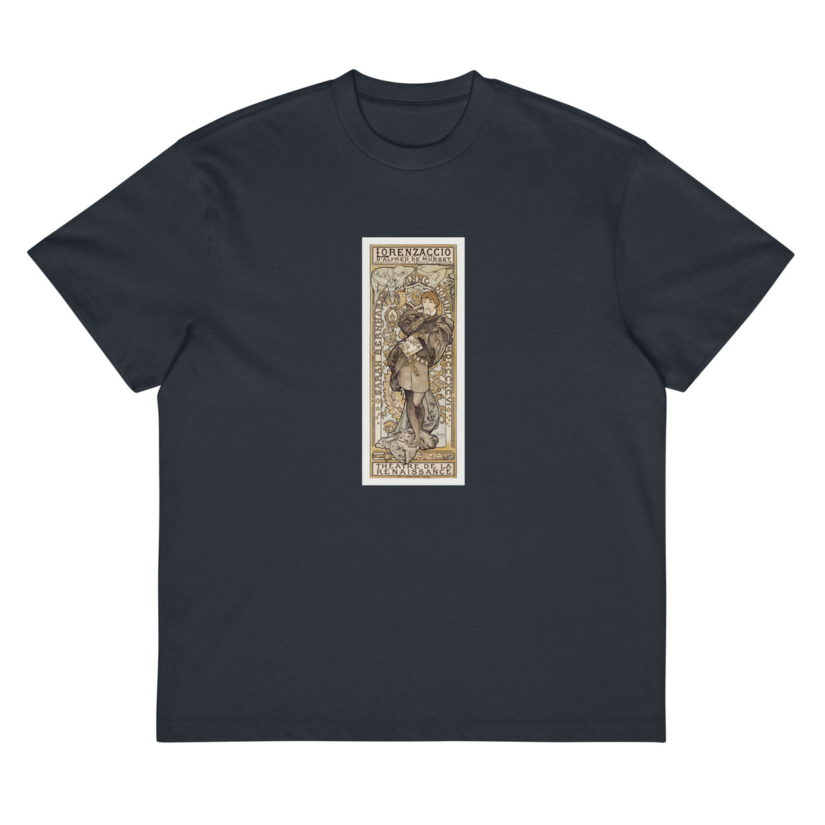 Navy T-shirt Lorenzaccio Piece En V Actes D Alfred De Musset Adaptation De M Armand D Artois Theatre De La Renaissance - Alphonse Maria Mucha 1869 Signature