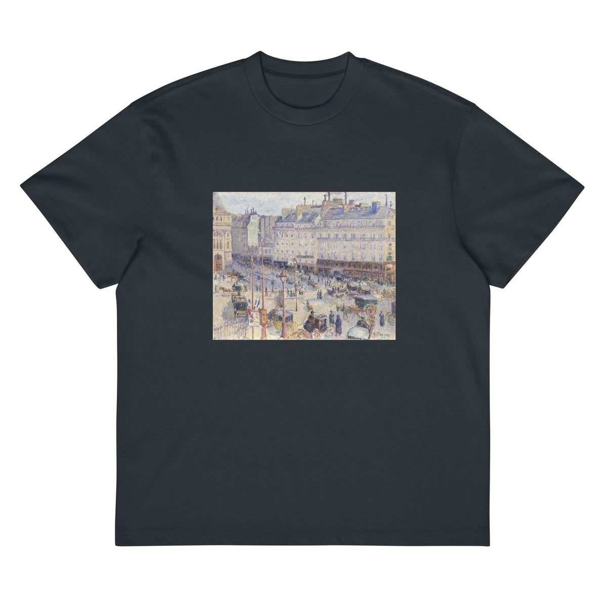 Navy T-shirt The Place Du Havre Paris Signature