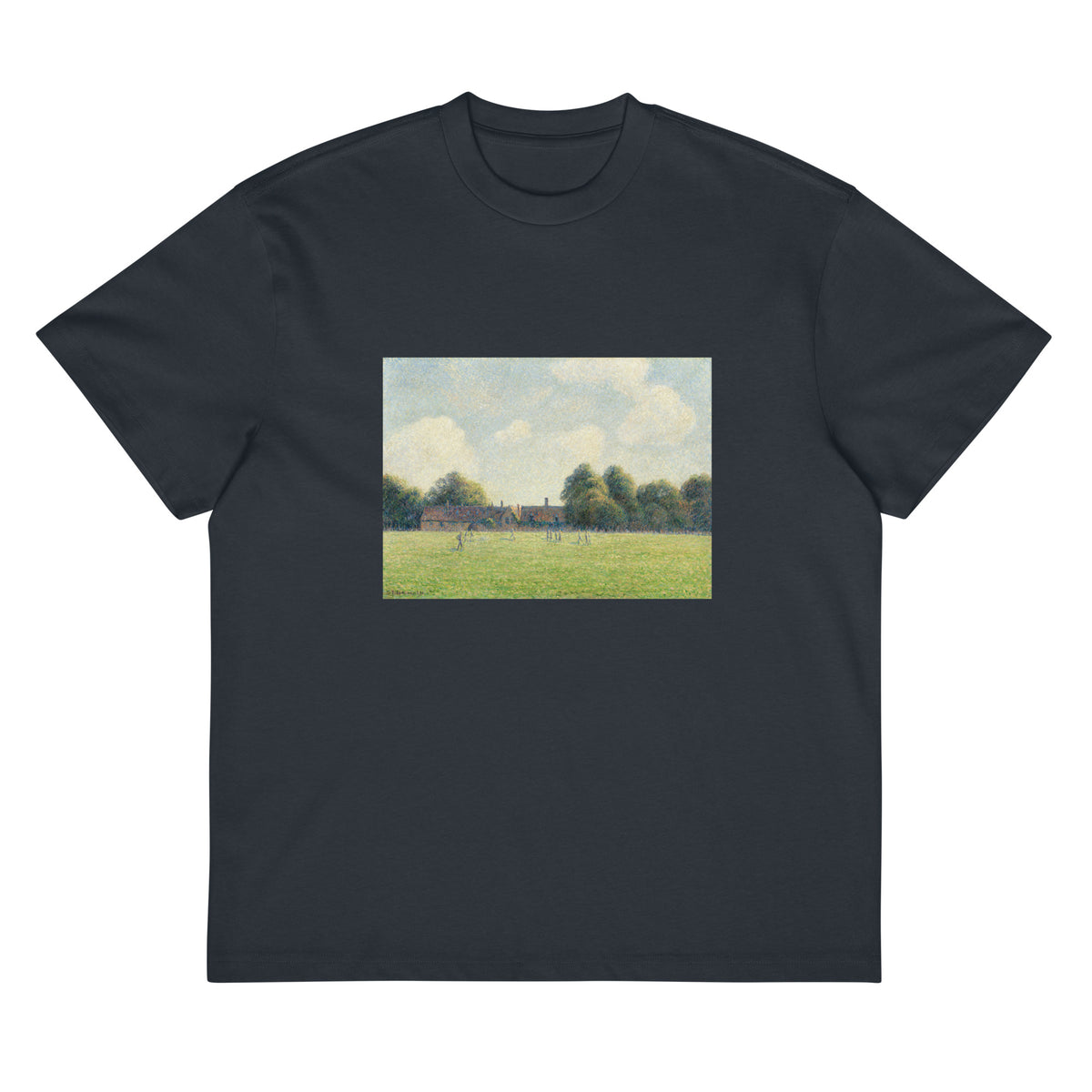 Navy T-shirt Hampton Court Green Signature