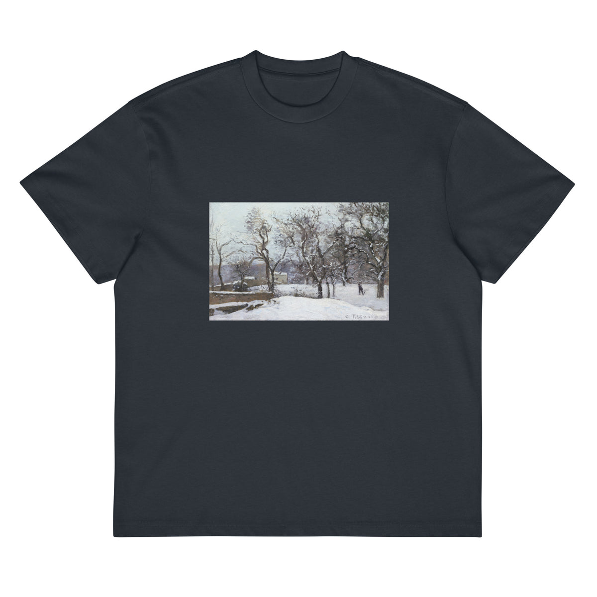 Navy T-shirt Snow At Louveciennes Signature