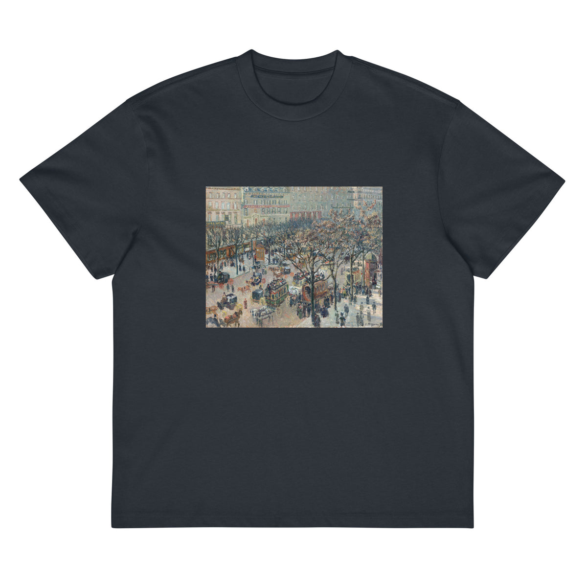 Navy T-shirt Boulevard Of The Italians Morning Sunlight Signature