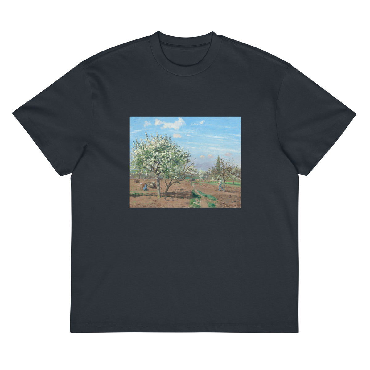 Navy T-shirt Orchard In Bloom Louveciennes Signature