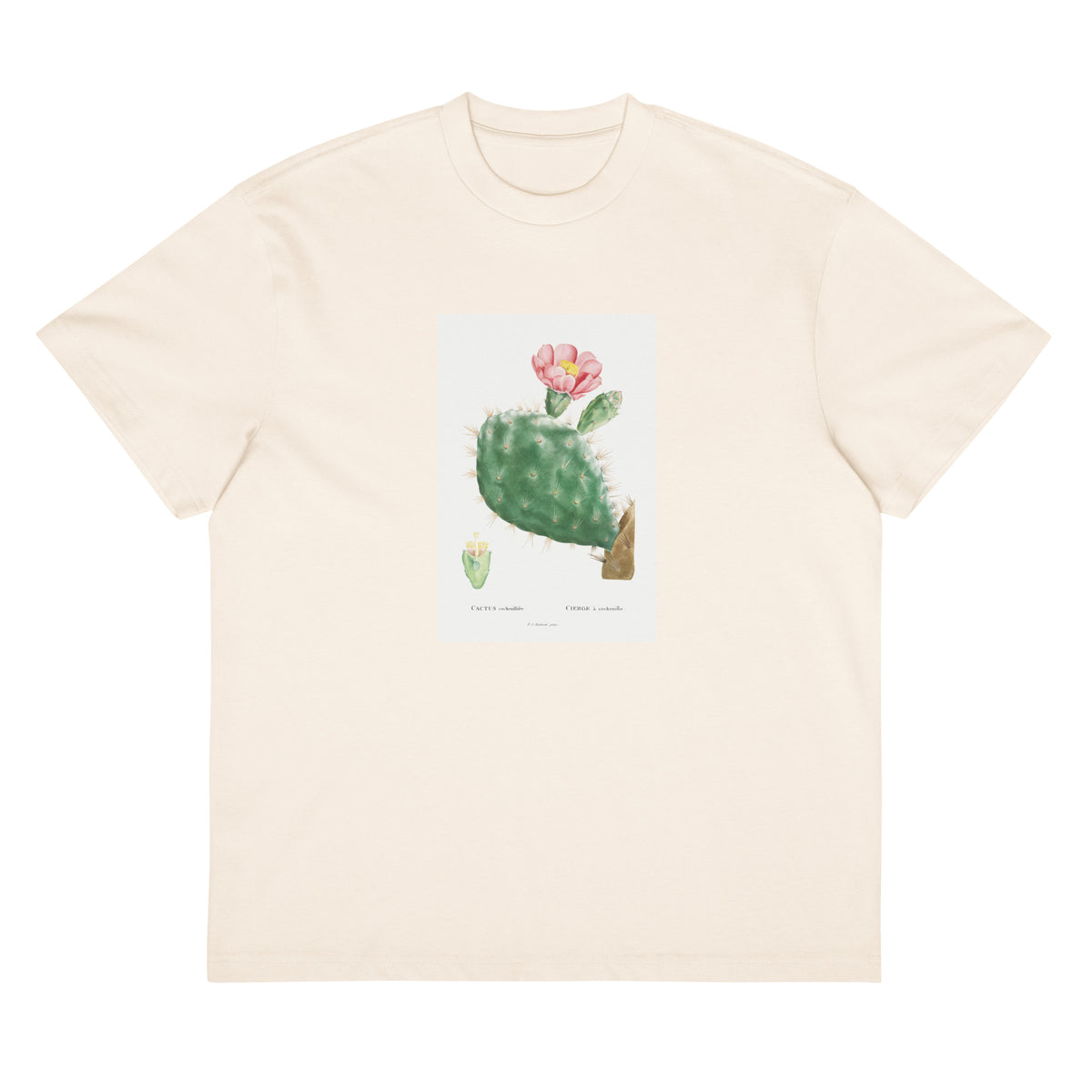 White T-shirt Cactus Cochenillifer Image Signature