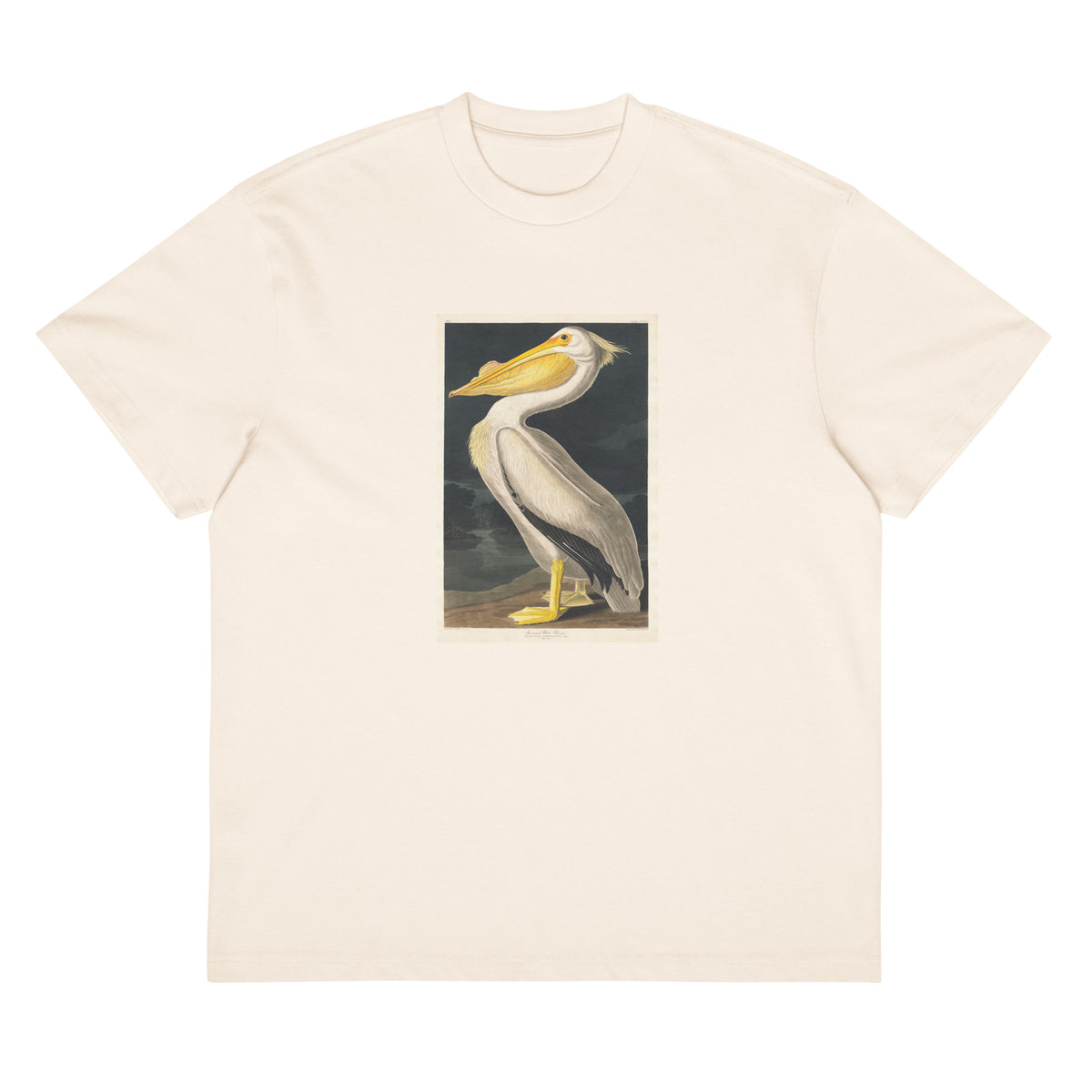 White T-shirt American White Pelican Signature