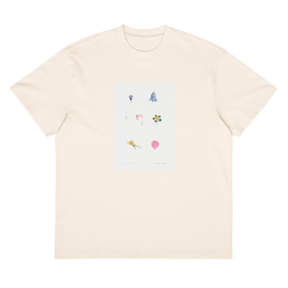 White T-shirt Flower Set Redoute 1759 II Signature