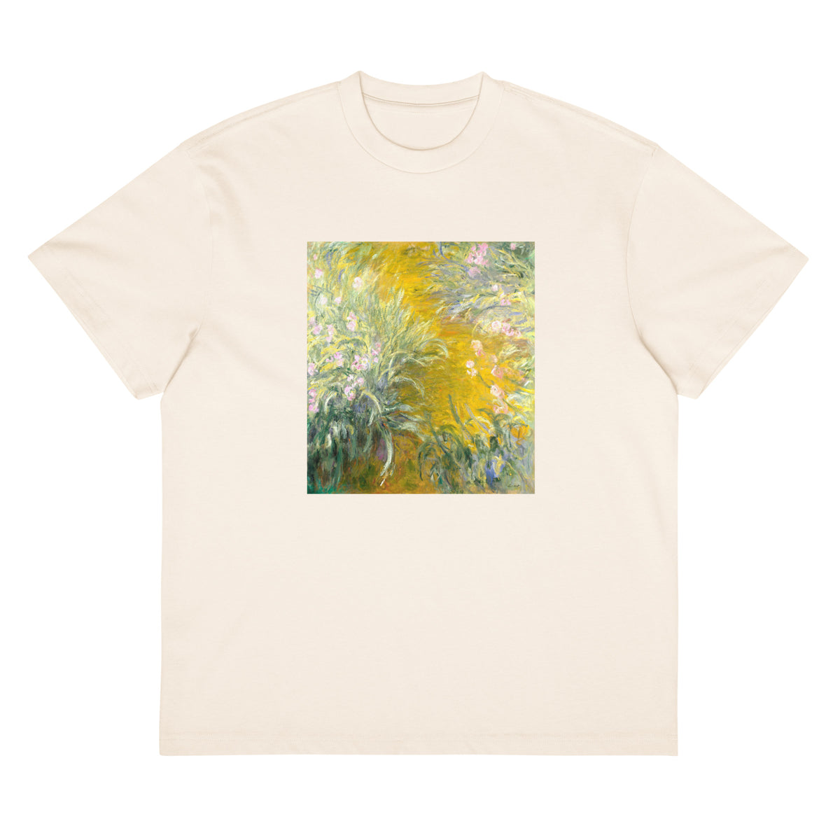 White T-shirt The Path Through The Irises Signature