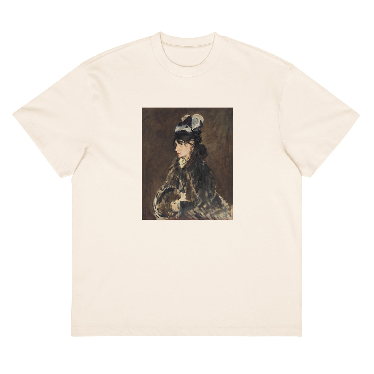 White T-shirt Berthe Morisot C 1869 Painting In High Resolution Signature