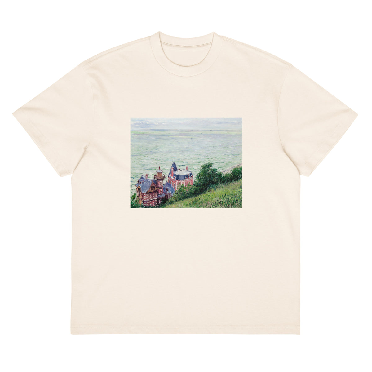 White T-shirt Villas At Trouville Painting In High Resolution Signature