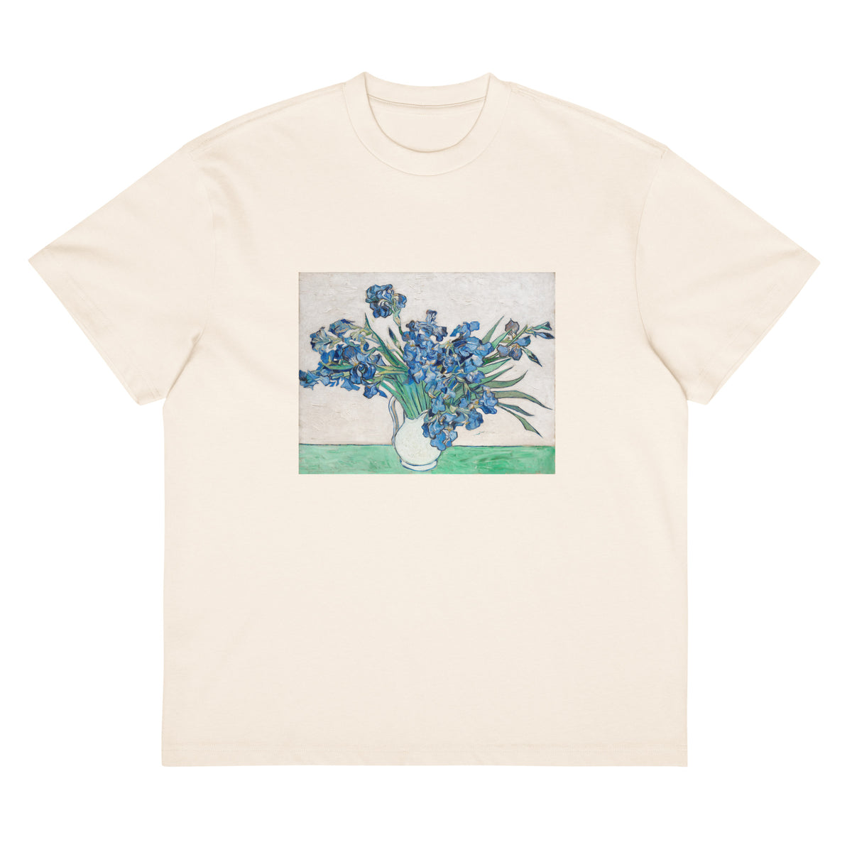 White T-shirt Vincent Van Gogh S Irises Signature