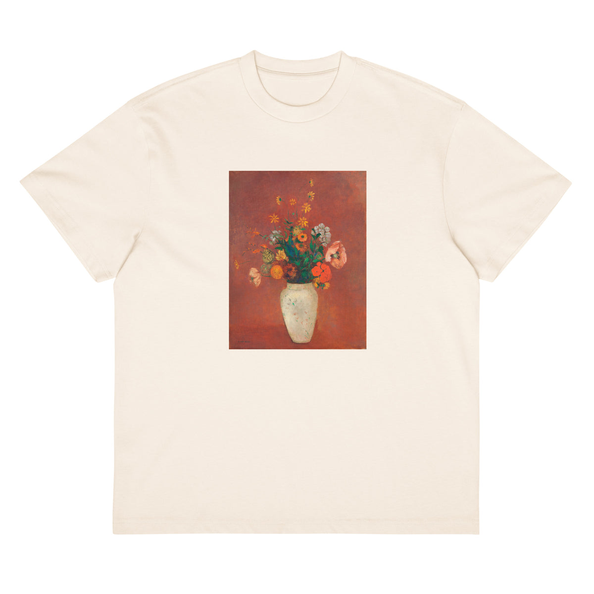 White T-shirt Bouquet In A Chinese Vase 1912 1914 Signature