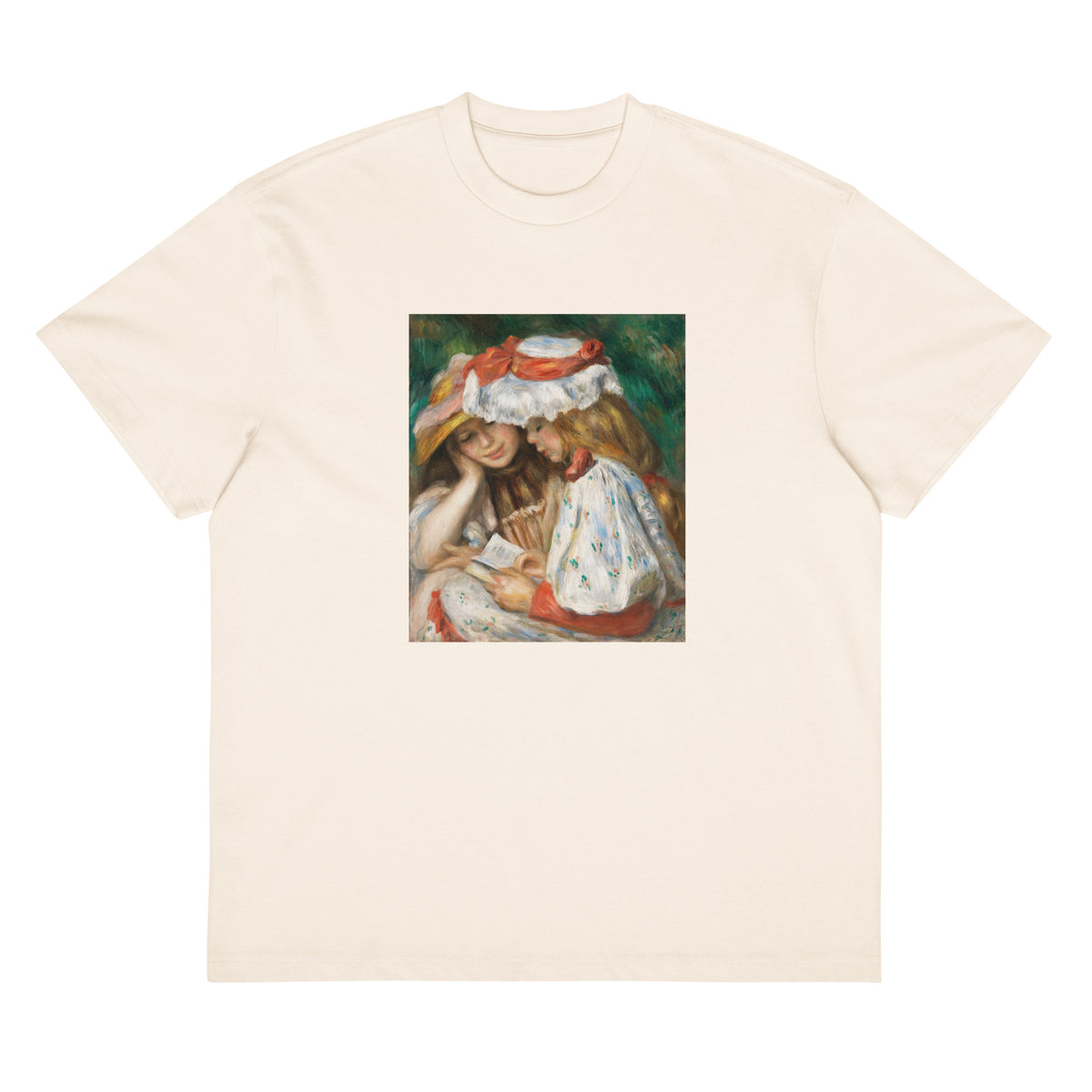 White T-shirt Two Girls Reading C 1890 1891 Signature