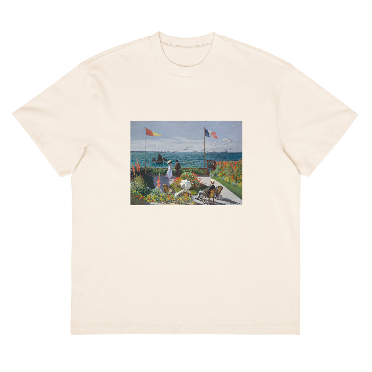 White T-shirt Garden At Sainte-Adresse Signature