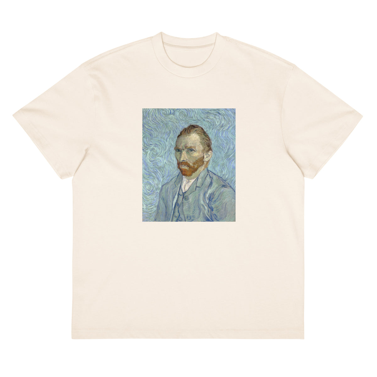 White T-shirt Vincent Van Gogh S Self-Portrait Famous Painting Signature