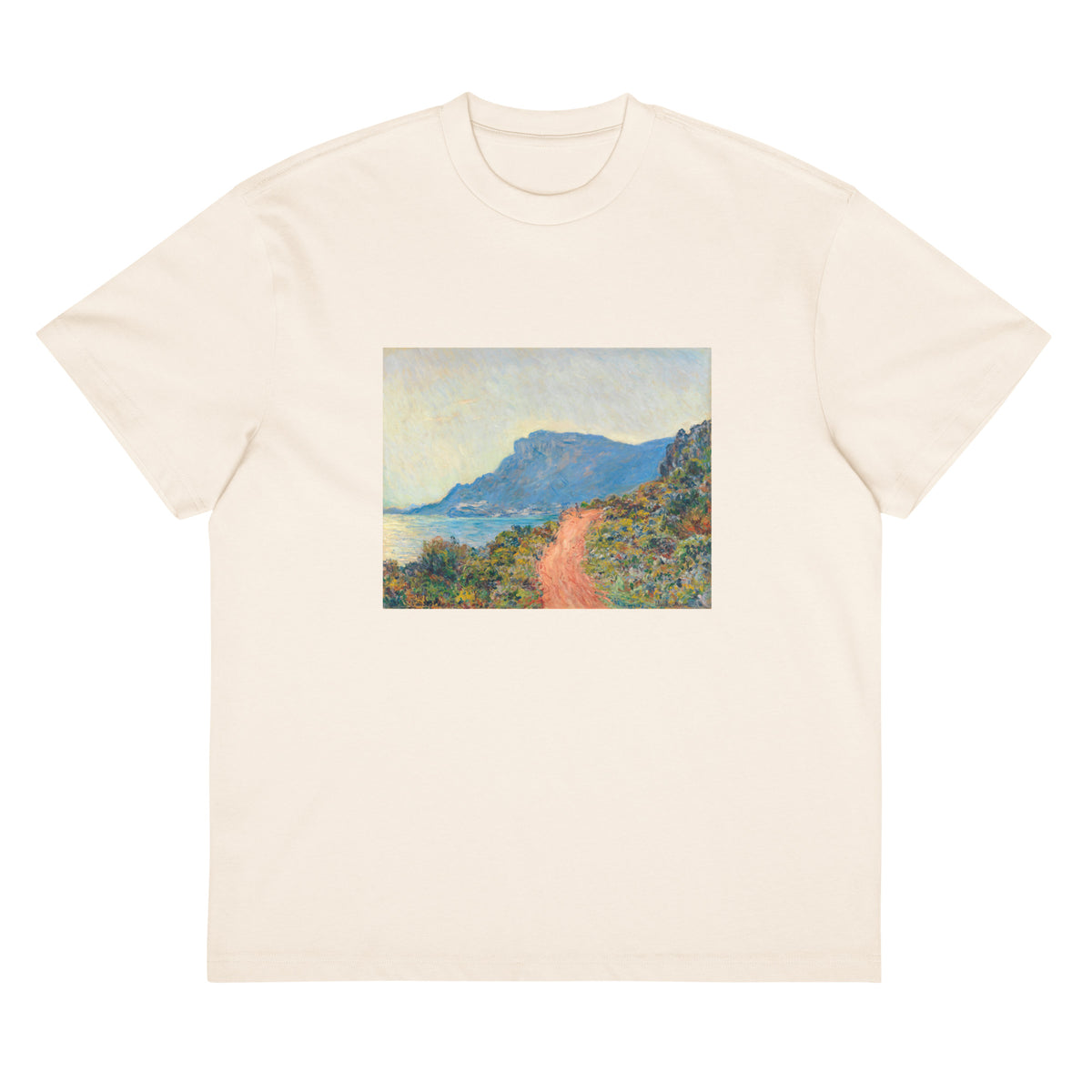White T-shirt La Corniche Near Monaco Signature
